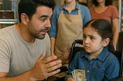 “Una niña paralizada con solo tres dólares intentaba comprar su pastel de cumpleaños… hasta que un padre soltero se acercó y cambió su destino frente a todos. Lo que sucedió después en esa pequeña panadería mexicana dejó a los presentes en lágrimas, y su historia está inspirando a miles sin que nadie pueda creer cómo terminó todo.”