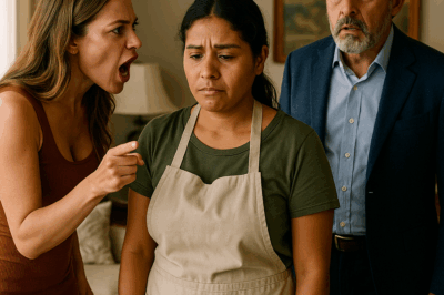 “Un multimillonario regresó a casa antes de lo esperado y presenció algo que lo dejó sin palabras: su esposa, vestida de lujo, gritaba y humillaba a la empleada doméstica frente a todos. Pero lo que él hizo después nadie lo vio venir. Una decisión inesperada reveló quién tenía realmente el corazón noble en aquella casa y demostró que la verdadera riqueza no está en el dinero, sino en la dignidad y el respeto.”