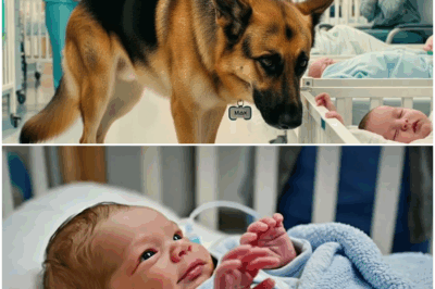 “Un pastor alemán fue llevado a visitar a un bebé en sus horas más frágiles, y lo que ocurrió después desconcertó incluso al personal más experimentado del hospital: una reacción inesperada, imposible de explicar, que desencadenó una cadena de sucesos tan conmovedores y sorprendentes que terminaron por emocionar al mundo entero.”