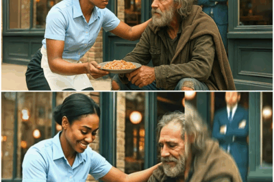 Una joven camarera fue despedida de forma humillante después de ofrecer comida a un hombre que todos creían un simple vagabundo… pero cuando él reveló el sorprendente secreto que llevaba oculto durante años, el restaurante entero quedó paralizado y la historia dio un giro tan inesperado que nadie volvió a mirar las apariencias de la misma manera.