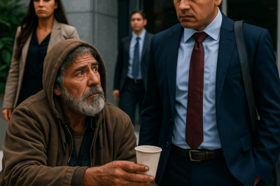 “El multimillonario se disfrazó de indigente frente a su propia empresa para poner a prueba la empatía y la honestidad de sus empleados. Nadie sabía que detrás de la barba y la ropa sucia estaba su jefe observándolo todo. Lo que descubrió aquel día cambió el rumbo de la compañía… y reveló quiénes realmente merecían estar a su lado.”