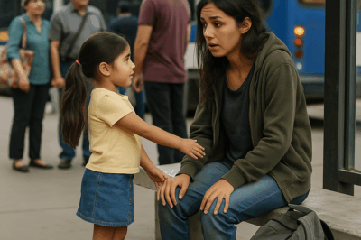 💔 “‘Tú necesitas una casa, y yo necesito una mamá,’ le dijo la niña a la joven sin hogar en la parada del autobús — Lo que sucedió después dejó a todos los testigos con lágrimas en los ojos y cambió para siempre la vida de ambas.”