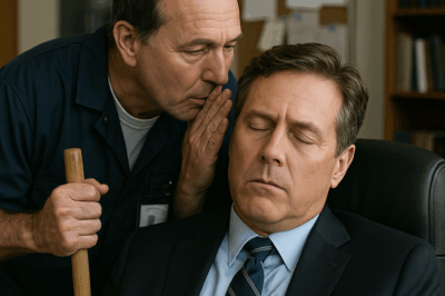 “El director fingió quedarse dormido para poner a prueba la honestidad del conserje, pero cuando el hombre se acercó y le susurró algo al oído, lo que escuchó lo dejó helado y cambió su percepción de la vida para siempre.”