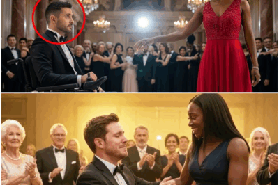 “En una fiesta donde todos fingían no ver al multimillonario en silla de ruedas, una mujer desconocida se acercó sin miedo y lo invitó a bailar; lo que ocurrió después dejó a todos paralizados, revelando una historia de valentía, humanidad y un gesto inesperado que cambiaría para siempre la forma en que los presentes lo recordaron.”