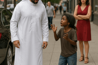 😱 “‘¡No conduzca, su esposa cortó los frenos!’ — Le gritó una niña de la calle a un magnate árabe en plena avenida. Nadie creyó su advertencia… hasta que un giro impactante reveló un secreto que pondría a temblar a toda una familia de poder. Lo que ocurrió después dejó sin aliento a todos los testigos.”