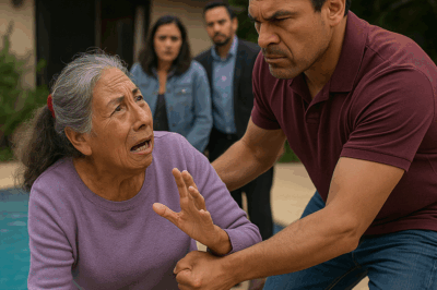 “Una madre de 86 años suplicó entre lágrimas a su propio hijo: ‘¡Por favor, no me empujes, no sé nadar!’. Lo que ocurrió segundos después dejó a toda la familia y a los vecinos paralizados. Un acto imperdonable que sacó a la luz una historia de ambición, culpa y redención que nadie vio venir en una de las familias más ricas del país.”