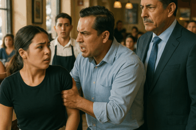 “El gerente creyó que podía humillar a la joven mesera frente a todos sin consecuencias… pero jamás imaginó que aquella muchacha silenciosa, a quien trató con brutal prepotencia, trabajaba en secreto para el verdadero dueño multimillonario del restaurante, y que una sola llamada suya desataría un giro tan impactante, tan explosivo y tan humillante, que dejó a todos paralizados.”