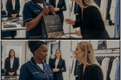 “La Vendedora Que Trató con Desprecio a una Auxiliar de Limpieza en Plena Tienda Jamás Imaginó Que la Gerente Descubriría la Etiqueta Oculta en la Bolsa Que Ella Cargaba, Desatando un Giro Tan Impactante, Humillante y Sorprendente Que Silenció A Todos los Presentes y Cambió Para Siempre las Reglas del Lugar”