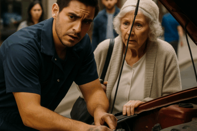 “Lo despidieron por ayudar gratis a una anciana cuyo coche se había averiado frente al taller. Sus compañeros se burlaron y su jefe lo humilló frente a todos, sin saber quién era realmente esa mujer. Días después, una visita inesperada cambiaría su vida para siempre. Una historia real que demuestra que la bondad siempre encuentra su recompensa.”