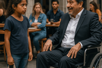 💔 “Una Niña Pobre Se Acercó a un Millonario en Silla de Ruedas y Le Dijo: ‘Cambie sus Sobras por una Cura’. Él Se Rió Frente a Todos — Pero Lo Que Ocurrió Después No Solo Lo Hizo Llorar, Sino Que Se Convirtió en la Noticia Más Emotiva del Año.”