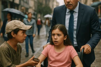 “El millonario pensó que aquel niño solo pedía unas monedas, hasta que escuchó las palabras que lo dejaron helado: ‘Puedo hacer que su hija vuelva a caminar’. Lo que ocurrió después fue un milagro que nadie pudo explicar, un encuentro entre dos mundos que cambió la vida de todos los que lo presenciaron. Detrás de aquella frase se escondía un secreto tan profundo que ni todo el dinero del mundo podía comprarlo.”