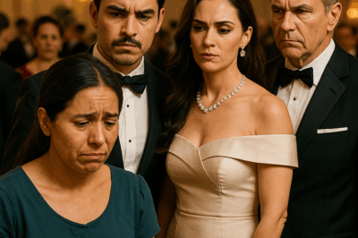 “Todos vieron cómo una familia de millonarios trató con desprecio absoluto a la mujer humilde que servía en la gala, burlándose de su ropa sencilla y de su presencia en un evento ‘exclusivo’… pero jamás imaginaron que aquella mujer tenía en sus manos el poder de destruir su prestigio en segundos, y que una sola decisión suya cancelaría un contrato multimillonario que pondría de rodillas a toda la dinastía.”