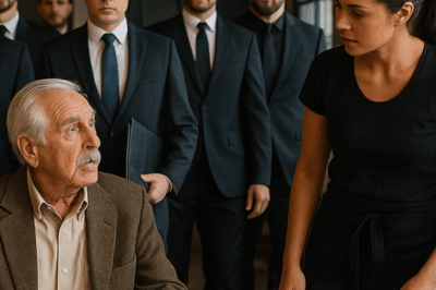 “Durante meses, una joven mesera sirvió con cariño a un anciano solitario que llegaba cada mañana al café. Nadie sabía quién era ni de dónde venía. Pero un día, el sonido de los pasos de cuatro hombres de traje y guardaespaldas rompió la rutina del lugar. Cuando se acercaron a su mesa, todos se quedaron sin aliento. Lo que aquel anciano le reveló a la joven en ese instante cambió su vida para siempre.”