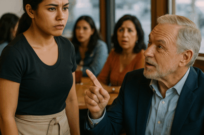 “‘¡Te doy mil dólares si me atiendes en inglés!’, se burló el millonario frente a todos en el restaurante… pero lo que la joven mesera respondió dejó a todo el lugar en silencio. Lo que comenzó como una apuesta arrogante se transformó en una lección inesperada sobre respeto, humildad y talento oculto que nadie vio venir. Una historia real que demuestra que el conocimiento vale mucho más que el dinero.”