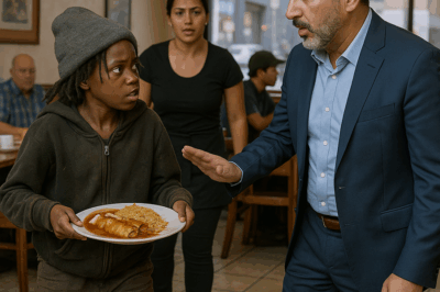 💔 “Una Niña Hambrienta Fue Sorprendida Robando Comida en un Restaurante — Cuando Todos Esperaban Que La Arrestaran, Un Hombre Elegante Se Levantó y Dijo: ‘Yo Pagaré’. Lo Que Sucedió Después Conmovió a Todo el Lugar y Reveló Una Historia Que Nadie Imaginaba.”