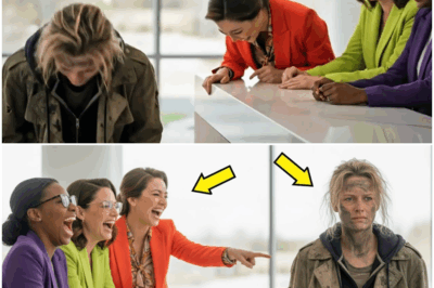 ¡INCREÍBLE GIRO DEL DESTINO! En esta historia totalmente ficticia, una mujer con ropa desgastada es humillada al intentar entrar en un lujoso establecimiento… hasta que una llamada inesperada revela la verdad que nadie imaginaba: la “sin hogar” era en realidad la nueva dueña del lugar. Lo que sucedió después dejó a clientes y empleados en absoluto shock… ¡El final es totalmente sorprendente!