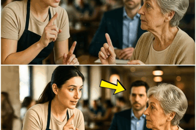 “La mesera tímida que parecía invisible sorprendió a todos cuando comenzó a comunicarse en señas con la madre del billonario: lo que ocurrió después dejó a los invitados sin palabras, reveló un secreto inesperado y transformó para siempre la forma en que la familia veía a la joven que nadie había notado”