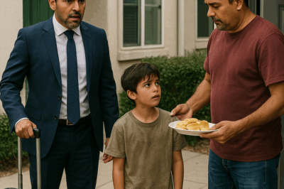 “Un empresario regresó de un viaje de negocios creyendo que su familia estaba bien cuidada. Pero al llegar a su casa, vio a su hijo tocando la puerta del vecino… pidiendo un pedazo de pan. Lo que descubrió después lo dejó sin palabras: una historia de traición, abandono y una lección de humildad que cambió su vida para siempre. Nadie imaginaba que detrás de aquella escena se escondía una verdad tan dolorosa como reveladora.”