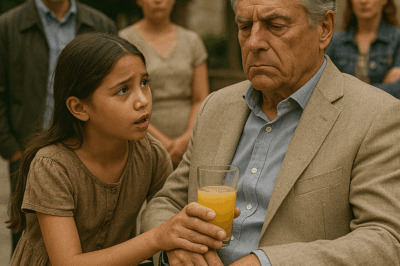 “‘¡Deja de beber ese jugo, vas a sanar!’ — le dijo una niña pobre al magnate paralizado. Todos rieron, hasta que lo imposible sucedió: el misterio detrás de su advertencia cambió el destino del millonario, revelando un secreto que había permanecido oculto durante décadas y dejando a los médicos sin explicación lógica alguna.”