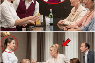 “Todos en el restaurante se inclinaban ante la esposa del millonario, acostumbrada a que nadie desafiara su autoridad, hasta que la nueva camarera realizó un gesto tan inesperado y valiente que dejó a la mujer sin palabras; lo que ocurrió después reveló secretos ocultos, tensiones silenciosas y un giro sorprendente que nadie imaginó presenciar.”