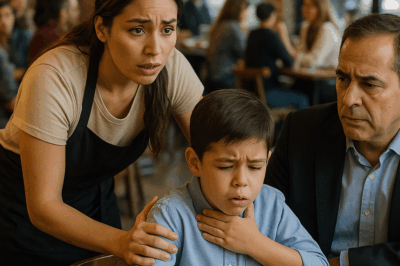 “Una simple mesera salvó en minutos lo que los médicos no pudieron ver: el hijo del magnate más poderoso del país estaba muriendo frente a todos… y nadie lo notó, excepto ella. Lo que ocurrió después no solo cambió su vida, sino también la del millonario que jamás pensó que el destino le enseñaría una lección a través de la humildad.”