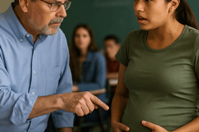 “‘¿Estás embarazada?’ — El profesor se quedó helado al escuchar la respuesta de su alumna y llamó a la policía. Lo que parecía una simple conversación escolar se transformó en un misterio que estremeció a toda la comunidad educativa. Detrás de la confesión de la joven había un secreto tan oscuro y devastador que nadie, ni siquiera el maestro más experimentado, podría haber imaginado.”