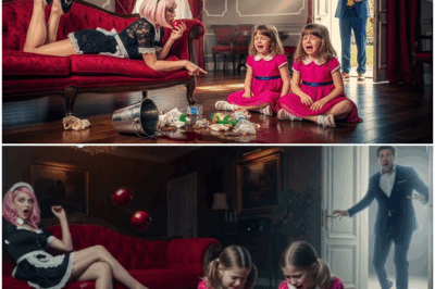 “El millonario revisaba las grabaciones de seguridad sin imaginar que descubriría a la empleada caminando con dos bebés idénticos en brazos; lo que ocurrió después, cuando tomó el teléfono y llamó a la policía, desató un giro tan impactante y lleno de revelaciones ocultas que nadie en la mansión pudo olvidar.”