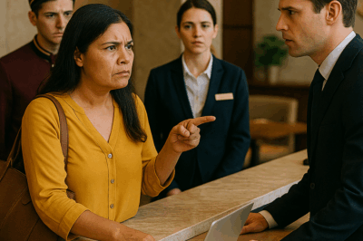 “Le negaron una habitación en su propio hotel por su aspecto humilde… nueve minutos después, todos los empleados descubrieron quién era en realidad: la dueña. Su reacción no solo cambió sus vidas, sino que reveló un secreto de poder, orgullo y justicia que dejó a todos los huéspedes sin palabras.”