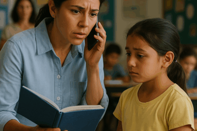 “‘Mi papá dijo que no iba a doler’ — La frase que una niña escribió en su cuaderno hizo que su profesora corriera a llamar a la policía. Lo que parecía una simple redacción escolar se convirtió en una investigación que reveló un secreto tan oscuro como inesperado, involucrando a toda una comunidad y sacando a la luz algo que nadie se atrevía a imaginar.”