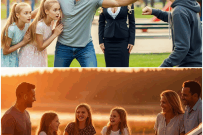 “Un padre soltero intervino para detener a un abusador que atacaba a dos gemelas en el parque… sin imaginar que la madre de las niñas era nada menos que la directora ejecutiva de la empresa donde él trabajaba. Lo que comenzó como un acto de valentía espontánea desencadenó una cadena de eventos que cambiaría sus vidas —y su futuro— para siempre.”