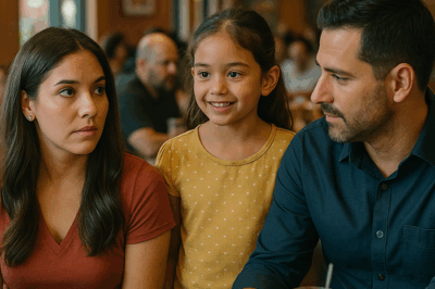 “Ella pensó que su cita a ciegas era un completo error… hasta que la hija del hombre apareció y dijo: ‘Tú eres la mujer de la historia de mi papá’. Lo que siguió dejó a todos en silencio. Una coincidencia imposible, una promesa del pasado y un amor que el destino se negó a borrar.”