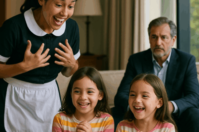 “El multimillonario que creía que nada podía devolver la sonrisa a sus hijas gemelas, marcadas por la tristeza tras la pérdida de su madre, quedó impactado cuando descubrió a su empleada haciendo algo inesperado. Lo que vio cambió su visión del amor, la familia y la felicidad para siempre. Una historia tan emotiva y reveladora que demuestra que a veces la cura para el alma no se compra, sino que se encuentra en los gestos más simples.”