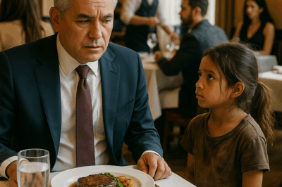 “‘¿Puedo comer contigo, papá?’ — Una niña pobre se acercó a la mesa de un millonario en un restaurante de lujo, y su pregunta hizo que todo el lugar quedara en silencio. Lo que él hizo después sorprendió a todos los presentes y desató una cadena de sucesos que reveló un pasado oculto, una verdad conmovedora y una lección de humanidad que cambió la vida de ambos para siempre.”