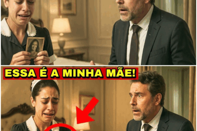 “Creyó que estaba limpiando una habitación más dentro de la enorme mansión del magnate, hasta que encontró una fotografía antigua donde aparecía su propia madre al lado del empresario… y la revelación que siguió, tan inesperada como devastadora, hizo que ambos rompieran en llanto al descubrir una verdad cuidadosamente oculta durante décadas.”