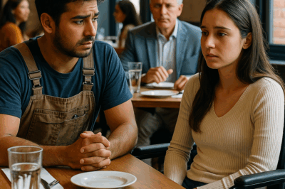 “Una cita a ciegas que empezó con una confusión terminó en un giro que nadie esperaba. Un mecánico humilde, que había sido rechazado por error, se sentó en la mesa equivocada… frente a la hija paralítica de un poderoso empresario. Lo que siguió después cambió la vida de ambos para siempre: una historia real de prejuicios, segundas oportunidades y la fuerza de un corazón que vio más allá de las apariencias.”