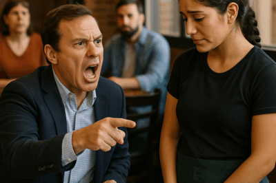 “Un millonario gritó con furia a una mesera frente a todos en un restaurante elegante… pero lo que ella hizo después dejó a los presentes en completo silencio y conmovió a millones de personas en todo el mundo. Nadie imaginó que aquel simple acto de humildad revelaría una historia del pasado que cambiaría la vida del empresario para siempre.”