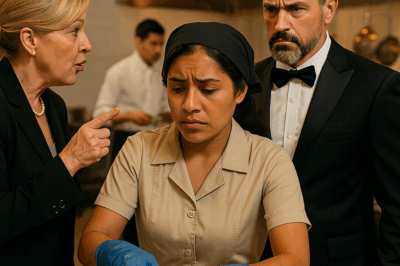 “La obligaron a lavar platos en plena gala sin imaginar que su esposo, el millonario dueño de la mansión, la estaba observando. Lo que ocurrió segundos después paralizó a todos los invitados. El secreto detrás de su humilde vestido y la verdadera identidad de la mujer que todos despreciaron salió a la luz como un relámpago. Nadie volvió a mirar a los ‘sirvientes’ de la misma forma después de aquella noche.”