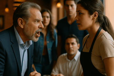 “El hombre más temido de la ciudad, un millonario conocido por humillar a todo aquel que se le cruzaba, perdió por primera vez el control de sí mismo cuando una joven camarera novata le respondió con una frase que dejó a todo el restaurante en silencio. Lo que empezó como una escena de ira se convirtió en una lección que nadie esperaba… y que cambió para siempre la forma en que todos lo miraban.”