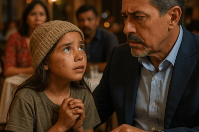 “‘¿Puedo comer las sobras, señor?’ — le preguntó una niña hambrienta a un empresario en un restaurante de lujo. Pero cuando él miró sus ojos, todo cambió. Lo que comenzó como un gesto de compasión se convirtió en una historia que conmovió a una ciudad entera. Detrás de esa mirada había un secreto que el millonario no esperaba y una lección de vida que le hizo entender que la verdadera riqueza no está en el dinero, sino en el corazón.”