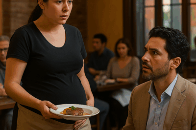 “Un millonario entra a un restaurante común sin saber que allí lo espera el golpe más fuerte de su vida. Al ver a su exesposa, embarazada y sirviendo mesas, quedó paralizado. Lo que descubrió después —el verdadero motivo detrás de su trabajo y la identidad del bebé que esperaba— transformó su visión del amor, del perdón y del valor de las segundas oportunidades. Una historia real que nadie pudo olvidar.”