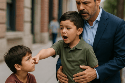 “Un niño millonario señaló a un pequeño en la calle y gritó: ‘¡Papá, es mi hermano!’. Lo que parecía un juego inocente se convirtió en la revelación más impactante de sus vidas. El hombre, incapaz de creerlo, descubrió un secreto enterrado durante años que cambiaría el destino de su familia y del niño abandonado. Una historia real que demuestra que la verdad siempre encuentra la forma de salir a la luz.”
