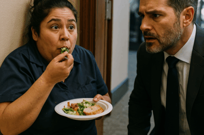 “Un poderoso empresario entró por casualidad a la cocina de su mansión… y lo que vio lo dejó sin palabras. Su empleada, una mujer trabajadora y silenciosa, se escondía para comer las sobras de su familia. Pero lo que él hizo después cambió la vida de todos y se convirtió en una historia que conmovió a miles. Una lección de humildad que nadie vio venir.”