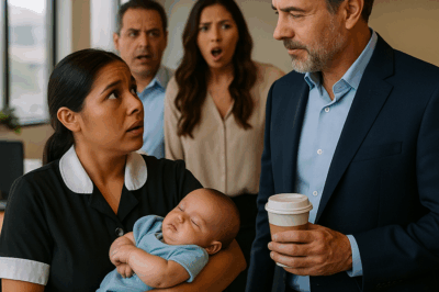 “Una joven empleada doméstica llegó al trabajo con su bebé en brazos, temiendo ser despedida por su jefe millonario. Pero lo que él hizo dejó a todos sin palabras. Su reacción no solo cambió el destino de la mujer y su hijo, sino que inspiró a toda la empresa. Una historia real que demuestra que, detrás del poder y la riqueza, todavía existen corazones capaces de empatía y gestos que transforman vidas.”