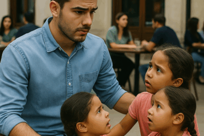 “Un hombre esperaba su cita a ciegas en un café cuando dos niñas gemelas corrieron hacia él gritando: ‘¡Golpearon a nuestra mamá, se está muriendo!’ Lo que ocurrió después cambió su vida para siempre. Lo que descubrió al seguirlas lo dejó sin aliento: la identidad de su misteriosa cita, la verdad detrás del ataque y una conexión imposible que reveló el destino de tres corazones marcados por el dolor y la esperanza.”