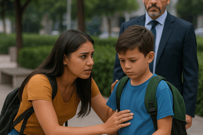 “Una joven ayudó a un niño que lloraba solo en una plaza sin imaginar que su gesto sería observado por el padre del pequeño, un millonario que la puso a prueba sin decirle quién era. Lo que ocurrió después dejó a todos sin palabras: un secreto familiar, un pasado inesperado y una decisión que cambiaría la vida de ambos para siempre. Lo que empezó como un simple acto de bondad se convirtió en una historia imposible de olvidar.”