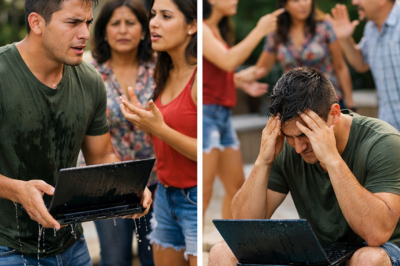 “‘OH, SORRY…’ lo dijo sonriendo: mi hermana dejó caer mi laptop en la piscina…