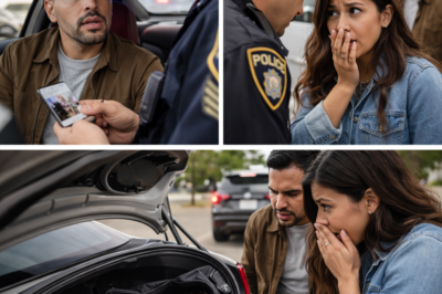 El policía revisó la licencia de mi marido y me apartó susurrando