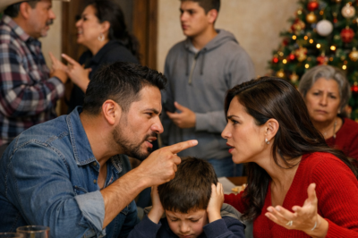 En la cena de Navidad, mi esposa me humilló delante de todos y cruzó un límite… pero al día siguiente, una carpeta con números y firmas reveló quién nos estaba usando