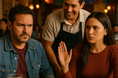 La noche en que vi a mi esposa coquetear con el camarero frente a mí, y sus frías palabras “lo hablamos en casa” encendieron un incendio de celos, orgullo herido y verdades que llevaba años evitando