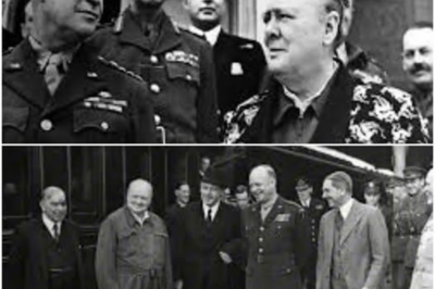 Bajo la lluvia de mayo de 1944, Churchill se negó a cruzar la puerta de Eisenhower… hasta que una sola regla de seguridad cambió el tono de toda la guerra